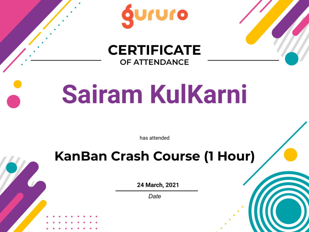 KanBan Crash Course Certificate