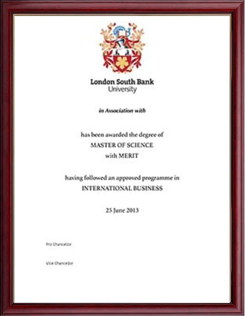 lsbu-mba-certificate degree