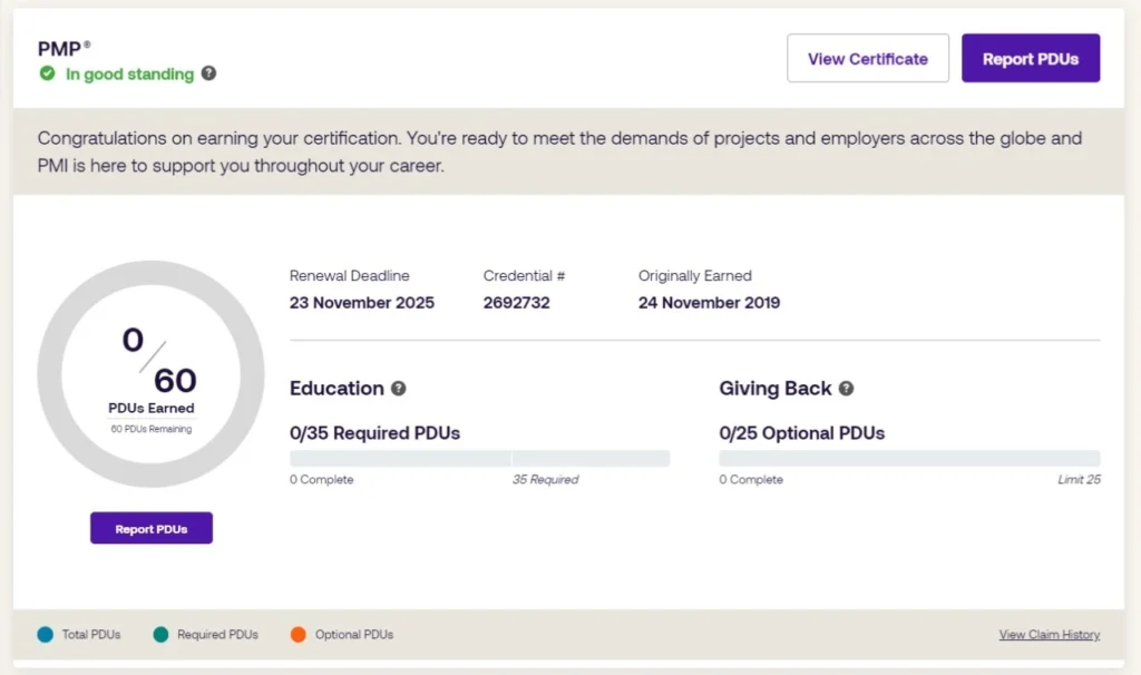 pmi-dashboard-good standing image